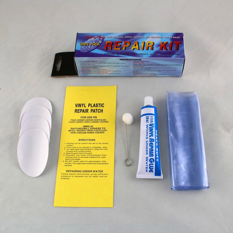 Kit de reparo de revestimento de piscina adesivo transparente para piscinas acima do solo